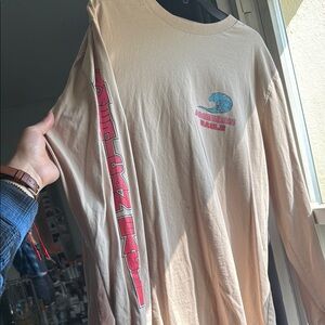 American Eagle Light Tan Crew Neck Tee